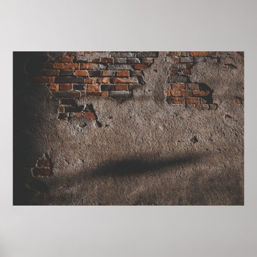 Muur met gebroken stenen poster (Voorkant)