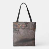 Muur met gebroken stenen tote bag (Achterkant)