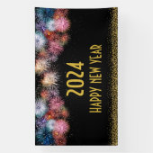 Muur met Gelukkig Nieuwjaar Spandoek (Verticaal)