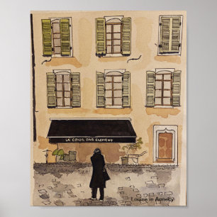 Muur poster Franse scène