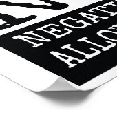 Muur poster geen negativiteit toegestaan (Hoek)