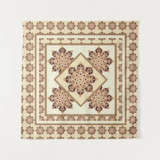 Muur-tapijtschelpen met lichtbruin en crème wandkleed (Voorkant (horizontaal))