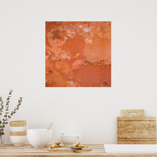 Muur Terracotta in het poster van Rome (Keuken)