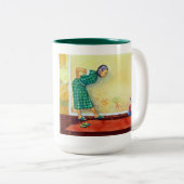 muur tweekleurige koffiemok (Voorkant rechts)