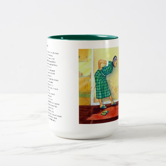 muur tweekleurige koffiemok (Center)