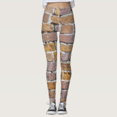 Muur van bakstenen achtergrond leggings (Voorkant)