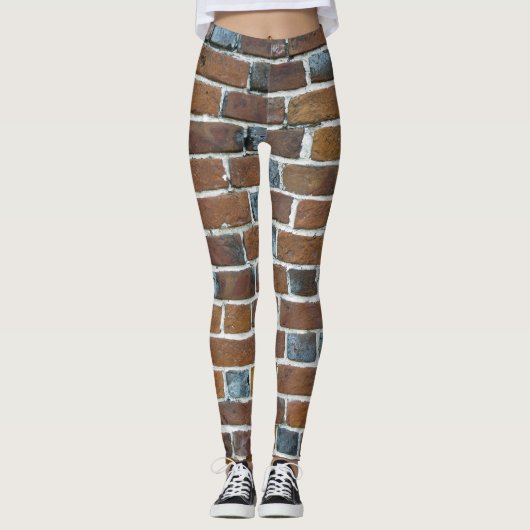 Muur van bakstenen achtergrond leggings (Voorkant)