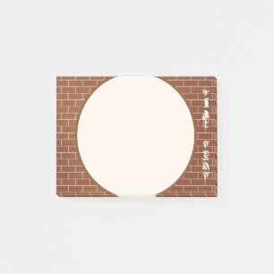 Muur van bakstenen Post-it® notities Aangepaste te Notes