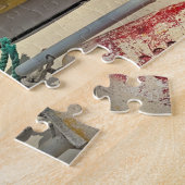 Muur van boeien bij Nantasket Beach Hull MA Legpuzzel (Zijkant)