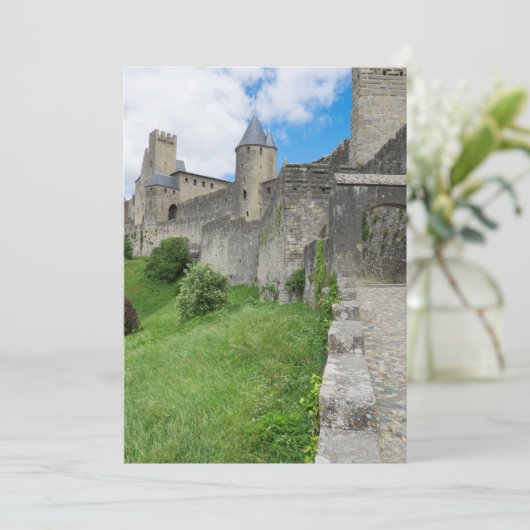 Muur van Carcassonne Bedankkaart (Staand voorkant)