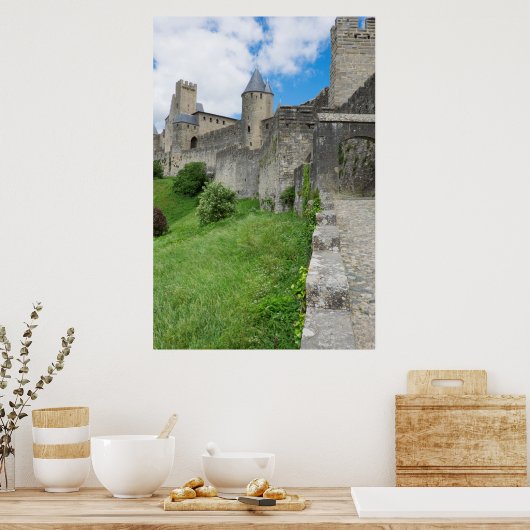 Muur van Carcassonne Poster (Keuken)