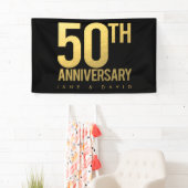 Muur van de 50e Gold Wedding Jubileum Party Spandoek (Insitu)