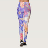 Muur van de bloemen leggings (Achterkant)