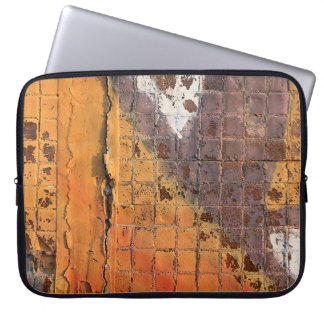 Muur van de tegel van gebrande mozaïeksteen, dicht laptop sleeve