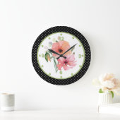  muur van Floral en Polka Dot Grote Klok (Huis)