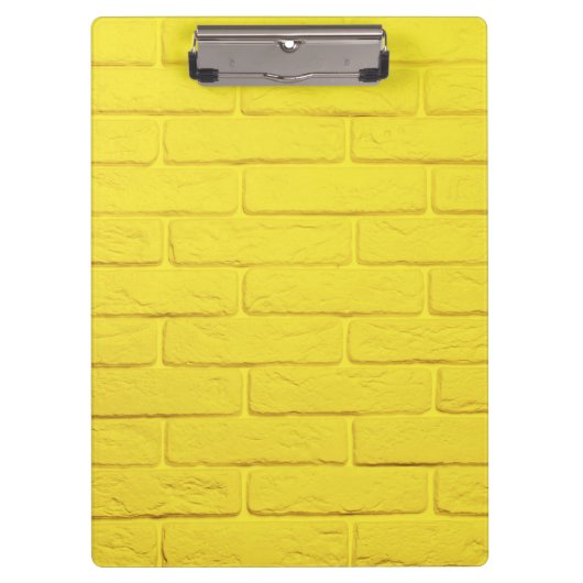 muur van gele baksteen klembord (Voorkant)
