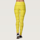 muur van gele baksteen leggings (Achterkant)