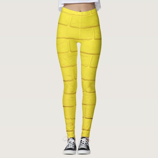 muur van gele baksteen leggings (Voorkant)