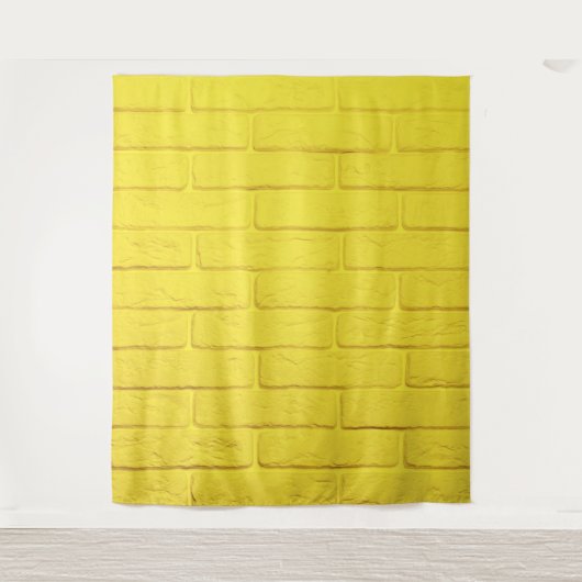 muur van gele baksteen wandkleed (Voorkant)