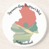 Muur van Hadrian Zandsteen Onderzetter (Voorkant)