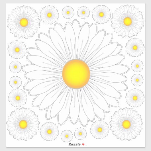 muur van Little Daisy Sticker (Vel)