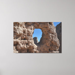 Muur van modderstenen fort canvasprint canvas afdruk