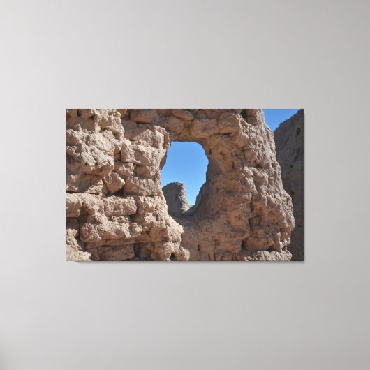 Muur van modderstenen fort canvasprint canvas afdruk (Voorkant)