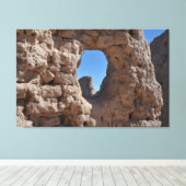 Muur van modderstenen fort canvasprint canvas afdruk (Insitu (Houten vloer))