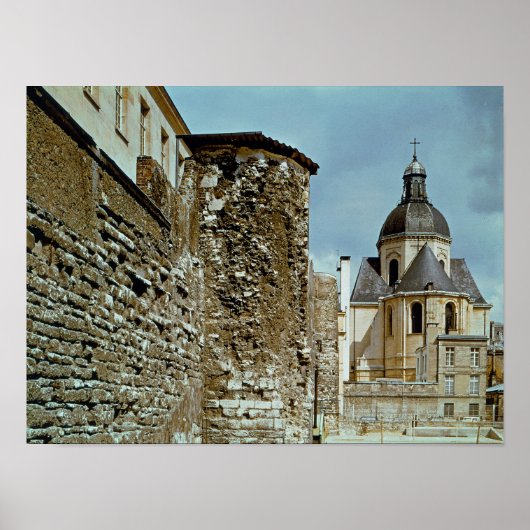 Muur van Philippe Auguste rue des Jardins Poster (Voorkant)