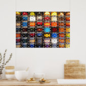 Muur van poster van trommelmatte (Keuken)