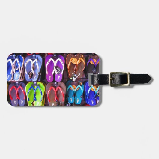 Muur van Teenslippers Bagagelabel (Voorkant horizontaal)