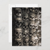 Muur vol met Botten en schedels in de botkapel Briefkaart (Voorkant / Achterkant)