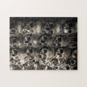 Muur vol met Botten en schedels in de botkapel Legpuzzel (Horizontaal)