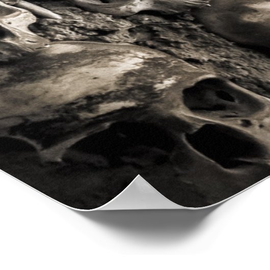 Muur vol met Botten en schedels in de botkapel Poster (Hoek)