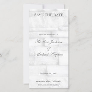 Muurbakstenen Bruiloft Professionele Minimalistisc Save The Date