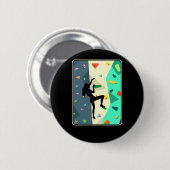 Muurbeklimmende meid binnenshuis, een zigeunervrou ronde button 5,7 cm (Voorkant /achterkant)