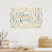 Muurdecoratie 'Droom toch' Poster (Keuken)