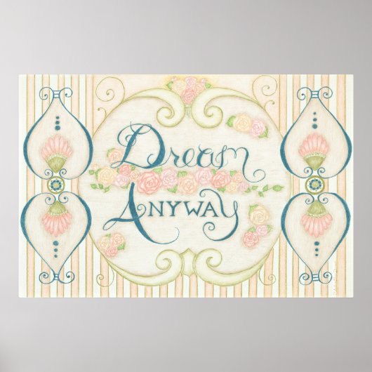 Muurdecoratie 'Droom toch' Poster (Voorkant)