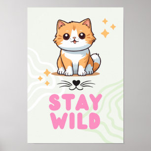 Muurdecoratie Omarm uw kat, Vier de Adven Poster