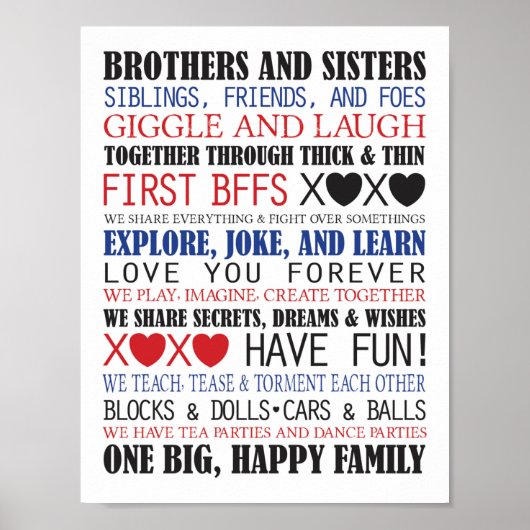 Muurdecoratie voor Sibling Poster (Voorkant)