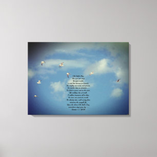  MUURDOEK OUDE ZEEMAN GEDICHT STIJL  CANVAS AFDRUK