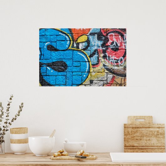 muurgraffiti-poster poster (Keuken)