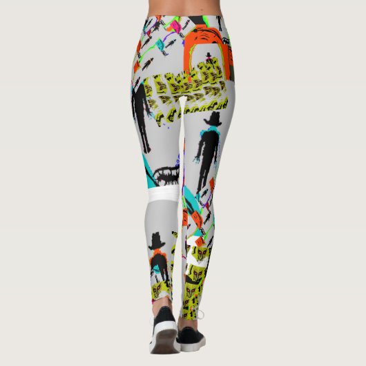 Muurgraffiti uit 1980 leggings (Achterkant)