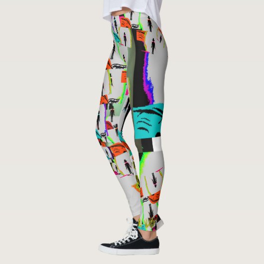 Muurgraffiti uit 1980 leggings (Links)