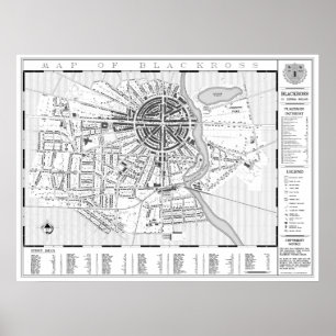 Muurkaart van Blackross Town Poster