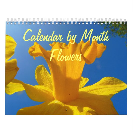 Muurkalendar per maand met bloemen kalender (Hoes)