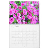 Muurkalendar per maand met bloemen kalender (Mar 2027)