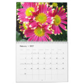 Muurkalendar per maand met bloemen kalender (Feb 2027)