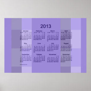 Muurkalender 2013 poster