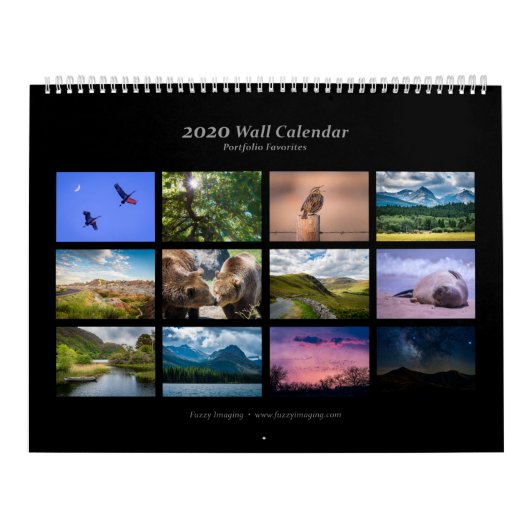Muurkalender 2020 - Wilde dieren en landschappen Kalender (Hoes)